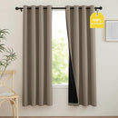 NICETOWN 100% Blackout Tan Curtains for Travel, Grommet Lightweight Portable Window Treatments Thermal Curtains Easy to Install for Living Room/Bedroom, W52 x L72, 2 Panels by TinyTreasures Baby Boutique