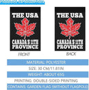 The US Canada’s 11th Province Seasonal Garden Flag 12x18 Double Sided Funny Banner for Indoor by GreenHaven Gardens
