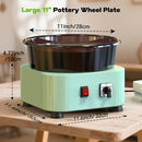 Alldeer 11-inch Pottery Wheel, 350W Electric Ceramic Forming Machine with Detachable Basin, 0-300RPM Foot Pedal Control, 19PCS Complete Clay Tool Kit for Professional Potters and Adult Crafters by TinyTreasures Baby Boutique
