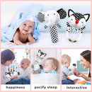 Baby Rattles & Toys - 0-3 Months, High Contrast Black & White Plush Stuffed Toys for Infants by TinyTreasures Baby Boutique