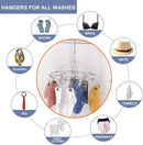 CenYouful 2 Pack Stainless Steel Round Hanging Drying Rack with 20 Clips for Drying Socks, Baby Clothes, Bras, Towel, Underwear, Hat, Scarf, Pants, Gloves by TinyTreasures Baby Boutique