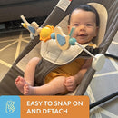 IMPRESA Wooden Baby Arch Toy Attachment Compatible with Baby Bjorn Bouncer, Bird Design to Stimulate Motor Skills, Durable Wooden Toy Bar, Easy to Use Bouncer Accessories by TinyTreasures Baby Boutique