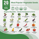 20 Vegetable Seeds Variety Pack - 12,460+ Non-GMO Heirloom Seeds for Planting Vegetables and Fruits in Individual Seed Packets, Home Garden Seeds for Hydroponic, Indoor and Outdoors Gardening by GreenHaven Gardens