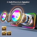 SD-215 Bluetooth Karaoke Machine for Adults & Kids- 2 Wireless Mics, 80W Powerful Sound, Rechargeable,15-Hour Playing, 6500mAh, LED Lights, Supports BT/USB/AUX for Home Parties Outdoor Gatherings by TinyTreasures Baby Boutique