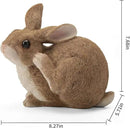 Bunny Statue Garden Statues Rabbit Figurines Decor Outdoor Polyresin Easter Decorations Bunnies Gifts Home House Kitchen Patio Lawn Yard Art Housewarming Funny Resin Decoration 8.3inch by GreenHaven Gardens