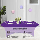 IVAPUPU 2 Pack 6FT Table Cloth for Rectangular Fitted Events Stretch Purple Table Covers Washable Spandex Tablecloth Protector for Party, Wedding, Cocktail, Banquet, Festival by CozyNest Decor