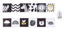 Taf Toys Newborn Soft Activity Book Black & White High Contrast Baby Book Infant Sensory Toys Tummy Time Soft Cloth Books for Babies Textured Fabric Crinkling Shapes Patterns 0-12 Months Newborn Toys by TinyTreasures Baby Boutique