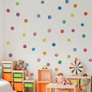 Colorful Polka Dot Wall Decals Watercolor Dots Wall Sticker for Kids Baby Girls Teens and Nursery Room (12 Sheets) by TinyTreasures Baby Boutique