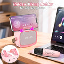 Mini Karaoke Machine Toys Gifts,Kids Portable MP3 Player with 2 Wireless Microphone and LED,Christmas Birthday Gifts for Girls Boys 3 4 5 6 7 8+ Year Old (Pink) by TinyTreasures Baby Boutique