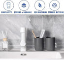 Matte Grey Toothbrush Holders - Ceramic Toothpaste Holders Set, Reusable Toothbrush Cup, Bathroom Counter Organizer by CozyNest Decor