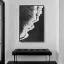 Framed Black and White Abstract Beach Canvas Wall Art, Modern Minimalist Art Prints Paintings Artwork for Walls, Ocean Wave Pictures for Living Room Dining Room Bedroom Bathroom Wall Decor 24x36 In by CozyNest Decor