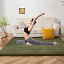 MAXYOYO Baby Play Mat, 1.2" Thick Memory Foam Soft Padded Carpet with Non-Slip Backing, 5x7 ft Japanese Tatami Rug Living Room for Kids, Toddler, Children, Nusery(Olive Green) by TinyTreasures Baby Boutique