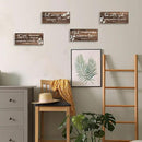 FENCORDAR 4 Pieces Brown Wall Decor Bible Verses Bathroom Decor Wooden Farmhouse Office Christian Wall Art Religious Art for Women Office Home Bedroom Living Room Decor(Brown 10x4) by CozyNest Decor