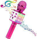 BlueFire 4 in 1 Karaoke Wireless Microphone with LED Lights, Portable Microphone for Kids, Great Gifts Toys for Kids, Girls, Boys and Adults (Purple) by TinyTreasures Baby Boutique