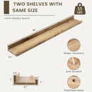 Floating Shelves for Wall, Picture Ledge Shelf 36 Inch Solid Wood Set of 2, Rustic Wall Shelves with Lip, Kids Bookshelf, Photo & Picture Live Edge Floating Shelves for Bedroom, Living Room, Kitchen by CozyNest Decor