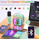FLUESTON Mini Karaoke Machine for Kids Adults, Portable Bluetooth Speaker with 2 Wireless Microphones, Birthday Kids Gifts Toys for Girls Ages 3, 4, 5, 6, 7, 8, 9,10,11,12+ Years Old by TinyTreasures Baby Boutique