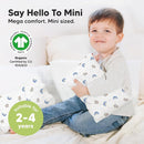 Mini Toddler Pillow with Pillowcase - 9x13 My Little Dreamy Travel Kids Pillow for Sleeping, Toddler Bed, Small, Tiny, Organic Cotton Pillowcase, Soft & Breathable, Kids 2-4 Years Old(Space Drift) by TinyTreasures Baby Boutique