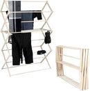 Pennsylvania Woodworks Clothes Drying Rack: Solid Maple Hard Wood Laundry Rack for Blankets, Towels, Bedding & More, Heavy Duty Folding Drying Rack, Made in USA, No Assembly Needed, XXLarge by CozyNest Decor