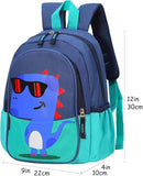 12 inch Kids Small Toddler Preschool Travel Backpack Cool Cute Cartoon Daypack (Dinosaur Green) by TinyTreasures Baby Boutique