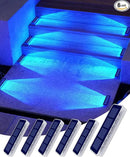 Blue Solar Lights for Outside,6 Pack Solar Deck Lights Outdoor Waterproof LED,Blue Step Light for Outside,Dock Light Solar Powered Waterproof for Deck,Steps,Dock,Driveway,Stair,Path by GreenHaven Gardens