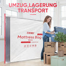 ZCHENBS® – Mattress Bags for Moving and Storage,Mattress Bag with Zippers,5 Mil Ultra-Thick Bed Bag,Waterproof,Anti-Tear,Heavy-Duty Mattress bag (Transaparent/Red, Queen-(2 Pack)) by TinyTreasures Baby Boutique