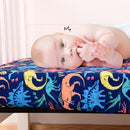 Cloele Crib Bedding Set for Boys,3 Piece Dinosaur Crib Bedding Set,Include Soft Baby Comforter,Breathable Fitted Sheet & Pillowcase,Navy Blue Nursery Baby Bedding for Boys by TinyTreasures Baby Boutique