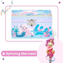 Jewelkeeper Girls Musical Jewelry Box - Durable Pine Fiberboard with Soft Pink Lining - Kids Jewelry Box - The Beautiful Dreamer Tune - Gifts for Girls - Mermaid Jewellery Box - 6x4x3.5in by TinyTreasures Baby Boutique