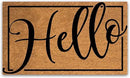 PLUS Haven Pure Coco Coir Doormat with Heavy-Duty Backing (Hello 1) by CozyNest Decor