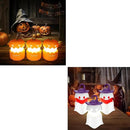 EverBrite 3-Pack Halloween Pumpkin Lantern & 3-Pack Halloween Hanging Ghost Lights by GreenHaven Gardens