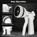 RESTMO Garden Hose Nozzle, Heavy Duty Metal Water Hose Nozzle with 7 Adjustable Spray Patterns, High Pressure Hand Sprayer with Flow Control, Best for Watering Plant & Lawn, Washing Car & Pet, White by GreenHaven Gardens
