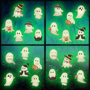 Clothmile Glow in The Dark Halloween Ghost Window Clings, Green Luminous Double-Side Window Stickers for Party Decorations, Home, School, Glass by CozyNest Decor