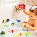 10 Pcs Fish Animal Figure Bath Toys, Sea Animal Color Changing Toys, Sea Creatures for Kids 3 Years and up, for Themed Parties, Cake Topper, Kids Easter Basket by TinyTreasures Baby Boutique