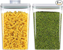 Pop Food Storage Containers Set Airtight Food Storage Containers with Pop Lids, Kitchen Pantry Organization and Storage, BPA Free, 2 x 2.8Qt by TinyTreasures Baby Boutique