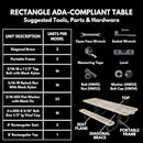 Coated Outdoor Furniture Heavy-Duty Portable ADA-Compliant Outdoor Picnic Table, Expanded Metal Patio Dining Furniture Made in America (8ft Rectangular, Both-Side Handicap, Grey) by GreenHaven Gardens