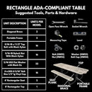 Heavy-Duty Portable ADA-Compliant Outdoor Picnic Table, Expanded Metal Patio Dining Furniture Made in America (8ft Rectangular, One-Side Handicap, Textured Copper) by GreenHaven Gardens