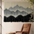 IOWER Macrame Wall Hanging Mountain Dip-Dyed Macrame Wall Decor Large Modern Fiber Art Boho Wall Decor 57" Wx35 L by CozyNest Decor