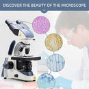 SWIFT SW380B Compound Binocular Microscope 40X-2500X, with 5MP USB Camera,Microscope Lens Adapter and 100 PCS Slide Kit by TinyTreasures Baby Boutique