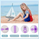 Kids Waterproof Airtag Bracelet Compatible with Apple AirTag, Hidden Silicon Protective Case for Air Tag GPS Tracker Holder, Adjustable Anti-Lost Watch Band for Toddler Child (Dark Purple) by TinyTreasures Baby Boutique