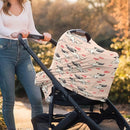 Binienty Cute Bulldog Print Baby Car Seat Canopy Cover Multi Use Nursing Cover for Newborn Boys Girls Soft Breathable Newborn Carrier/Stroller/Shopping Car by TinyTreasures Baby Boutique