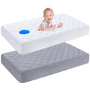 Yoofoss Waterproof Crib Mattress Protector 2 Pack, Quilted Crib Mattress Pad Cover Ultra Soft and Breathable, Machine Washable Toddler Mattress Protector for Standard Baby Crib Size 52''x28'' by TinyTreasures Baby Boutique