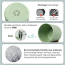 5 Pack Cylindrical Flower Pots with 7/6.5/6/5/4 inch, Modern Small Plastic Plant Pots with Drainage Holes & Saucers, Round Planter Pots for Outdoor, Indoor & Office Decor (Green Brown) by GreenHaven Gardens