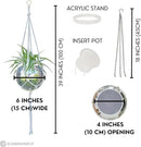 SCANDINORDICA Disco Ball Planter – Value Package: Mirror Disco Planter with Chain, Macrame Hanger and Acrylic Stand for Desk, Includes Self Watering Insert, Disco Ball Decor | 6 inch Silver by GreenHaven Gardens