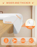 Edge Corner Protector Baby Proofing, 6.56FT 0.6'' Thicken L-Shape Furniture Fireplace Safety Bumper Guard with 6 Corners, Pre-Taped, Soft NBR Rubber Foam, Table Edge Protector for Baby (White) by TinyTreasures Baby Boutique