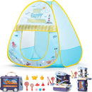 Kids Play Tent, Pop Up Play Tent Fishing Shop Theme with Complete Toy Set, Play Toys Play Set for Kids Indoor Outdoor Pretend Play by TinyTreasures Baby Boutique