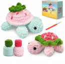 Crochet Kit for Beginners,Crochet Starter Kit with Step-by-Step Video Tutorials,DIY Crochet Animal Kits for Adults Kids,Complete Kit Included(2PCS Turtle) by TinyTreasures Baby Boutique