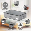 Under Bed Storage with Wheels, No Assemble Required 7.5 inches height Under Bed Storage bins,Large capacity Rolling Under bed Shoe Storage containers，dorm under bed storage drawers by CozyNest Decor