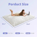 Hobestluk 3 in 1 Bean Bag Chair Giant Bean Bag Chairs Convertible Bean Bag Floor Cushion with Machine Washable Cover, Beanbag Chairs for Adult (White) by CozyNest Decor