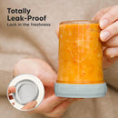 KeaBabies 4pk 8oz Glass Baby Food Containers with Lids - Leak-Proof, Microwavable Small Glass Jars, Baby Purees & Toddler Snack Storage Containers, BPA-Free, Dishwasher & Freezer Safe (Slate) by TinyTreasures Baby Boutique