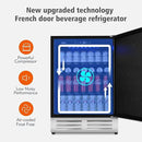 24 Inch Outdoor Beverage Refrigerator Cooler,Stainless Steel Wide Refrigerator for 210 Cans,Fit Perfectly for 24" Space Built-in Counter or Freestanding with powerful and quiet cooling system by CozyNest Decor
