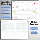 Undated Daily Planner – 3-Month A5 Productivity Organizer with Full Page Per Day, Hourly Schedule, Goal Setting, Habit Tracker, Weekly & Monthly Pages – Hardcover Time Management Notebook (Blue) by TinyTreasures Baby Boutique